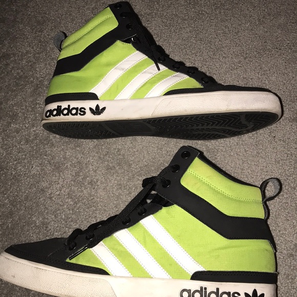 green adidas high tops